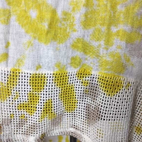 Belle France Italian Linen Tie-Dye Tunic Sz L High-Low Hem Boho Lagenlook Cover - Picture 6 of 8